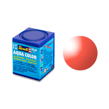 TINTA ACRÍLICA AQUA COLOR SOLÚVEL EM ÁGUA VERMELHO TRANSPARENTE 18ML 731 REVELL REV 36731